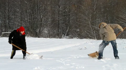 Games with snow Stock Footage 991760