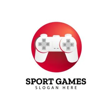 Games sport logo design template isolated on white background Stock Illustration