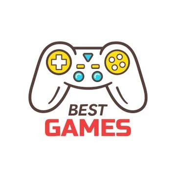 Games store logo template. Game controller icon Stock Illustration