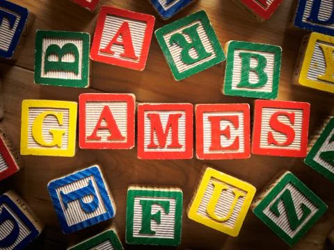 Games toy blocks Stock Photos