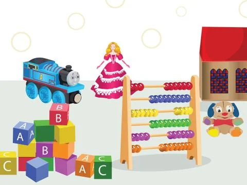 Games toys Stock Illustration