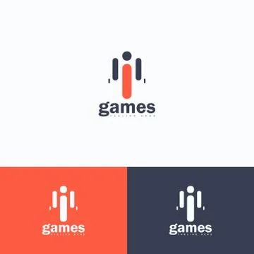 Games vector icon logo design concept, games logo Stock Illustration