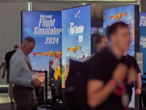 Gamescom 2025: Microsoft Flight Simulator Exhibit Highlights Stock Photos