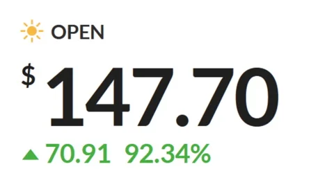 Gamestop stock on trading screen Stockbeeldmateriaal 147370036
