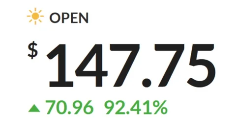 Gamestop stock on trading screen Vídeo Stock 147370286
