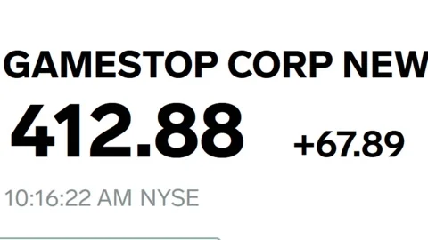 Gamestop stock on trading screen Видео 147416150