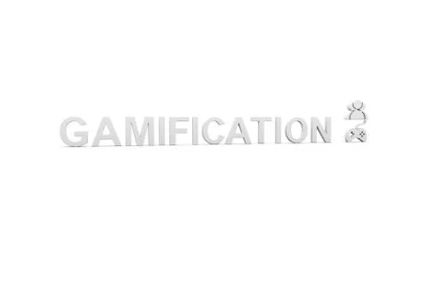 GAMIFICATION concept white background 3d render illustration Stock Illustration