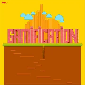 Gamification Illustrazione stock