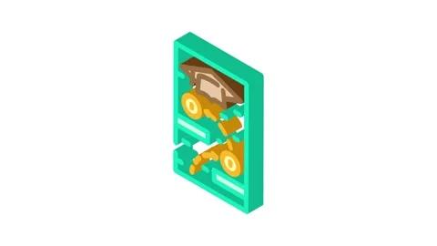 Gamification online learning platform isometric icon animation Stock Footage 327276816