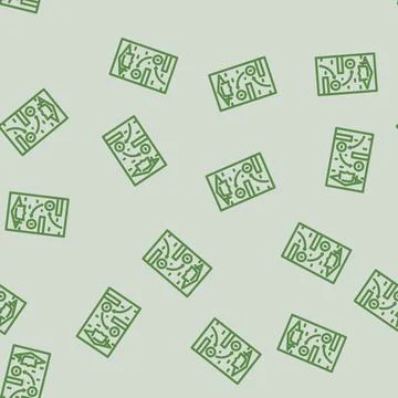 Gamification online learning platform line vector seamless pattern Illustrazione stock