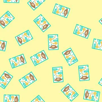 Gamification online learning platform vector seamless pattern Illustrazione stock