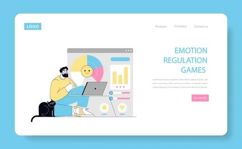 Gamification In Psychotherapy. Flat Vector Illustration 스톡 일러스트
