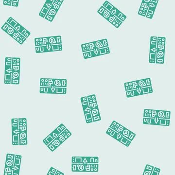 Gamification ux ui design glyph seamless pattern Stock Illustration