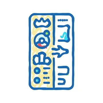 Gamification ux ui design icon doodle illustration Stock Illustration