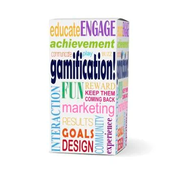 Gamification word on product box Stockillustratie