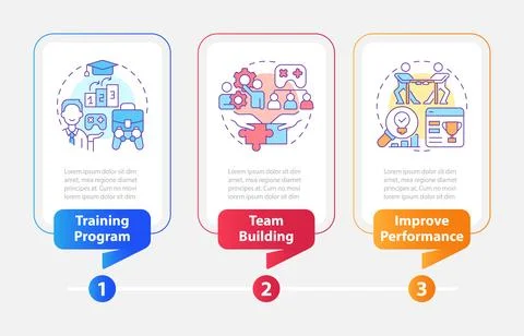 Gamification in workplace rectangle infographic template Stock Illustration