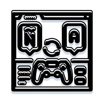 Gaming application language and user interface concept 스톡 일러스트