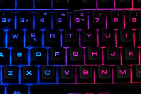 Gaming Backlit Keyboard Foto stock