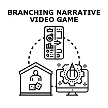 Gaming branching narrative concept development creating interactive stories イラスト素材