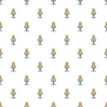 Gaming chair pattern forming a repeating background Stock Illustration