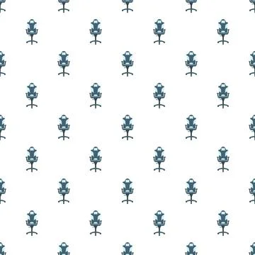 Gaming chair pattern forming a repeating background design Stock Illustration