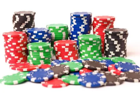 Gaming chips. isolated on white background Stock Photos