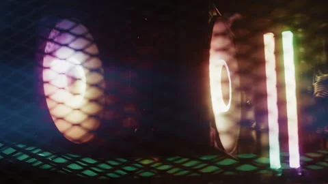 Gaming computer cooler fans and ram with rgb lights Stock Footage 342130632
