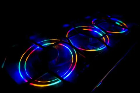 Gaming Computer Fan 스톡 사진