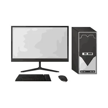 Gaming computer illustration Stock Illustration