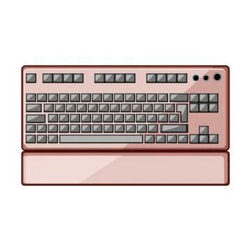 Gaming computer keyboard for modern digital entertainment 스톡 일러스트