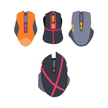 Gaming computer mice for competitive esports Illustrazione stock