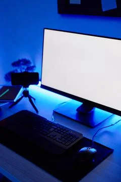 Gaming Computer Mockup Stock Photos
