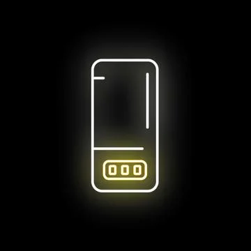 Gaming computer neon light icon showing hardware Stock-Illustration