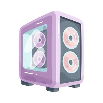 Gaming computer tower Stock Illustration