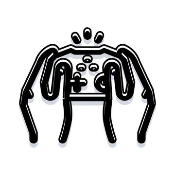 Gaming console controller icon with shadow effect イラスト素材
