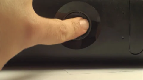 Gaming Console Hand Detail Pushing The Eject Button Putting Disk In Tray, Tilt Stock Footage 39351259