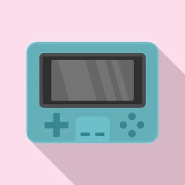 Gaming console icon, flat style Stock Illustration