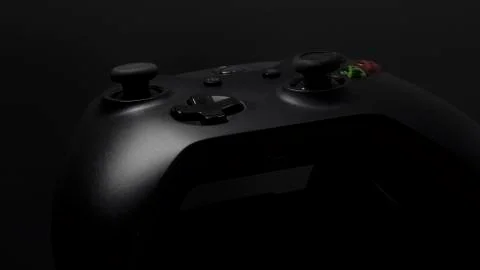 Gaming Controller Black Low Key Stock Photos