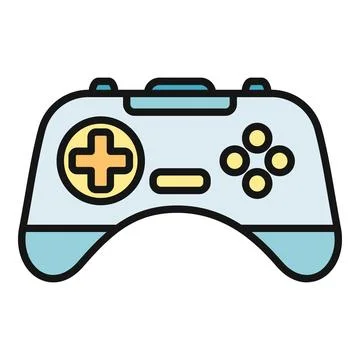 Gaming controller gamepad icon for digital entertainment Stock Illustration