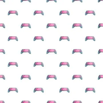 Gaming controller gamepad pattern seamless repeating background 스톡 일러스트