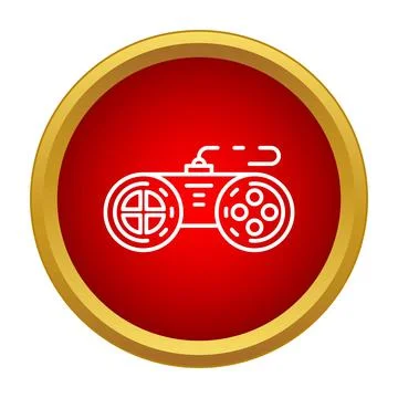 Gaming controller icon representing video game fun Stock Illustration