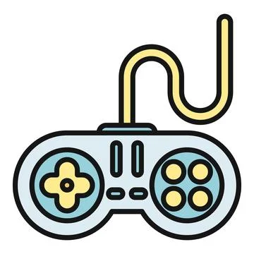 Gaming controller icon representing video game fun Stock Illustration