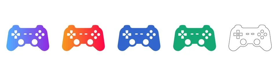 Gaming Controller Icon Set for UI Design イラスト素材