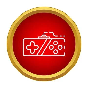 Gaming controller icon symbolizing video games entertainment Stock Illustration