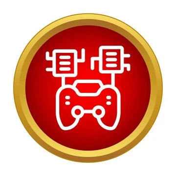Gaming controller managing multiple game data documents icon 库存插图