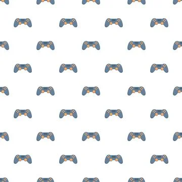 Gaming controller seamless pattern creating a fun background 스톡 일러스트