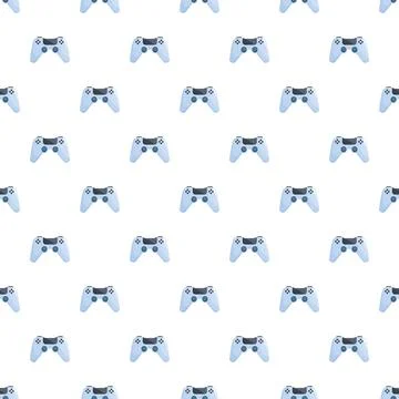 Gaming controller seamless pattern for video game backgrounds Stock Illustration