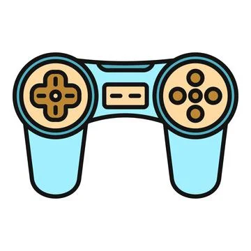 Gaming controller vector icon for video games entertainment Stock Illustration