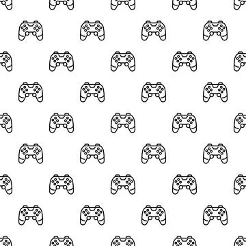 Gaming controllers seamless pattern representing video games Stock Illustration