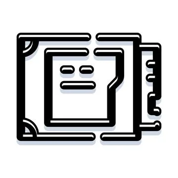 Gaming cube icon character with square eyes Stock Illustration